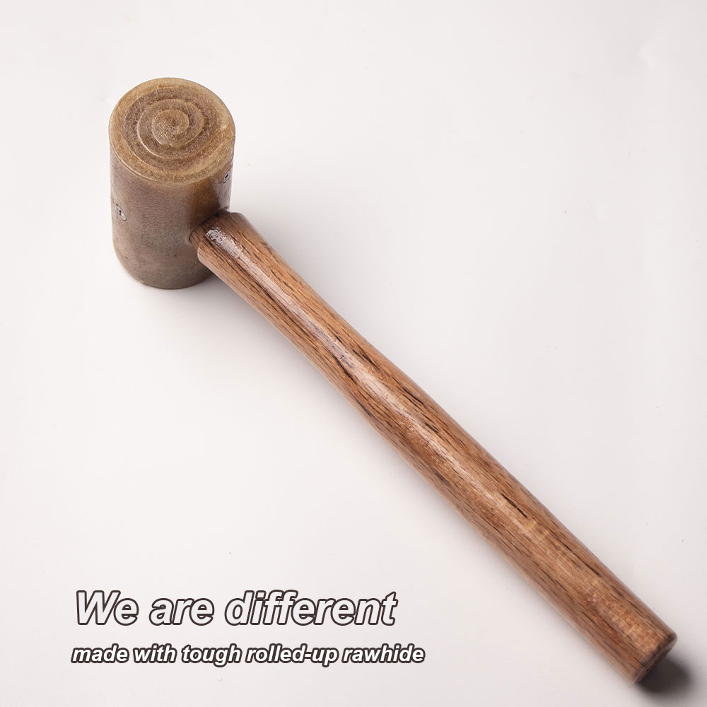Rawhide Đầu Vồ Da Khắc Búa Thủ - đánh giá và giá Mallet Rawhide Craft