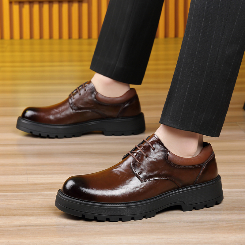 Men's casual leather shoes Ele - đánh giá và giá Leather Work Dress