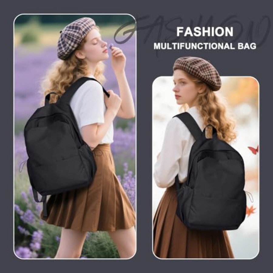 Black Backpack for Women, Smal - đánh giá và giá Leather Work Backpack