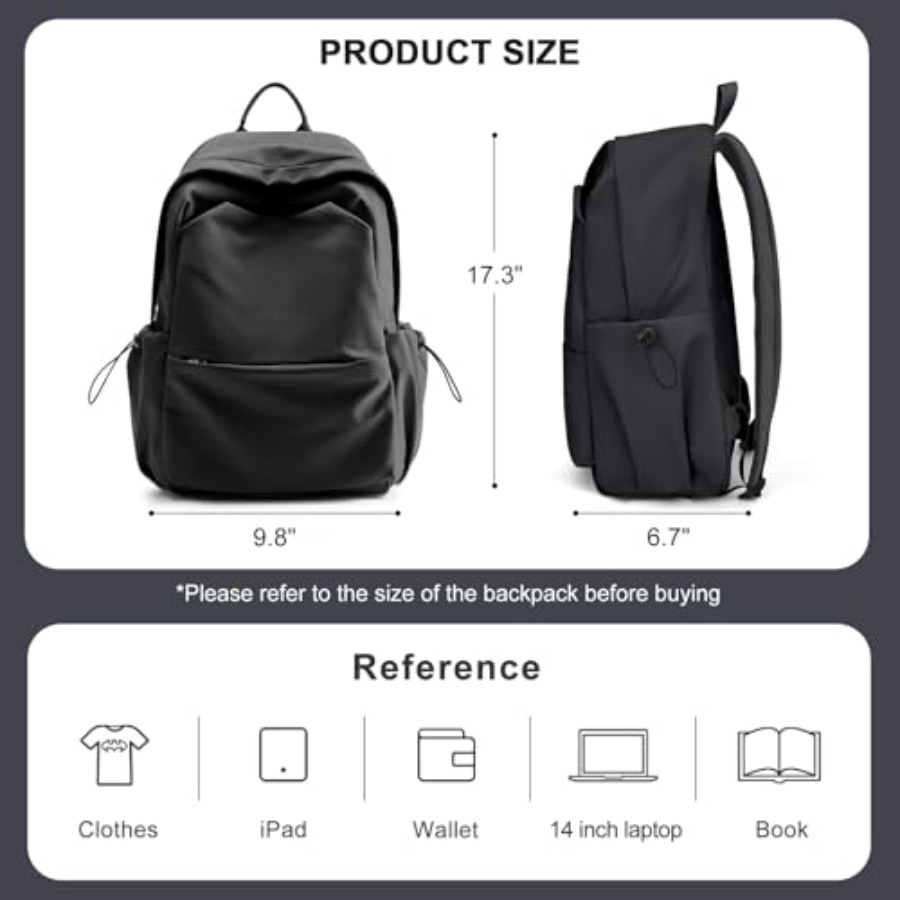 Black Backpack for Women, Smal - đánh giá và giá Leather Work Backpack